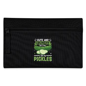 Cute and crunchy cucumber gift - Pencil Case - black - Front