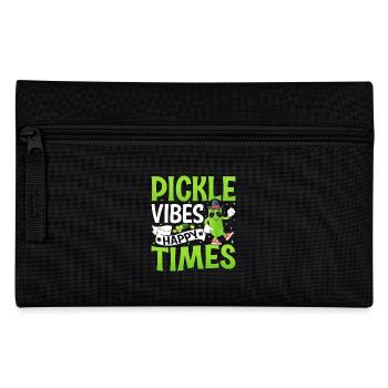 Pickle vibes happy times- Cucumber Tshirt - Pencil Case - black - Front
