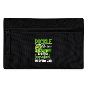 Cornichon sourit - cadeau de concombre - Trousse - noir - Devant
