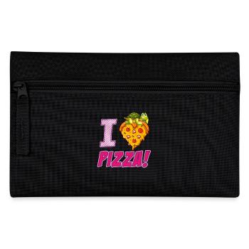 I LOVE PIZZA- Pizza Geschenke - Pizza Tshirt - Federtasche - Schwarz - Vorne