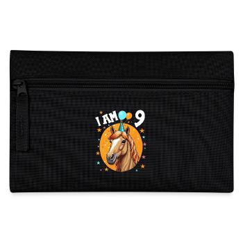 J’ai 9 ans Chevaux Cheval 9e anniversaire - Trousse - noir - Devant