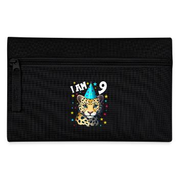 J’ai 9 ans Léopard Léopard 9e anniversaire - Trousse - noir - Devant