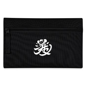 Affe Chinesisches Tierkreiszeichen-Kalligraphie-Symbol - Federtasche - Schwarz - Vorne