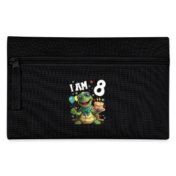 I'm 8 Turtles Turtle 8th Birthday - Pencil Case - black - Front