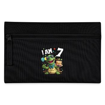 I' Turtles Turtle 7th Birthday - Pencil Case - black - Front