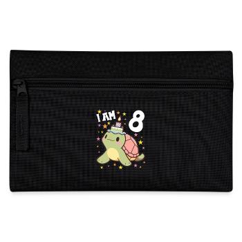 I'm 8 Turtles Turtle 8th Birthday - Pencil Case - black - Front