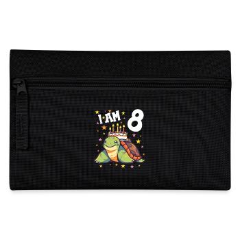 I'm 8 Turtles Turtle 8th Birthday - Pencil Case - black - Front