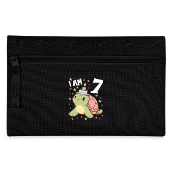 I' Turtles Turtle 7th Birthday - Pencil Case - black - Front