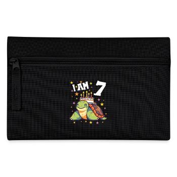 I' Turtles Turtle 7th Birthday - Pencil Case - black - Front