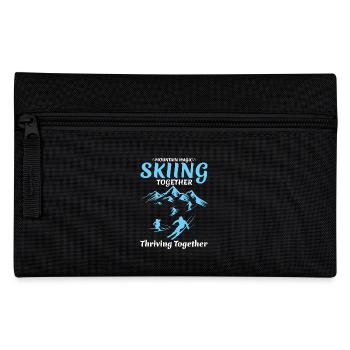 Bergzauber Skifahren zu zweit Familienurlaub Skifahren - Federtasche - Schwarz - Vorne
