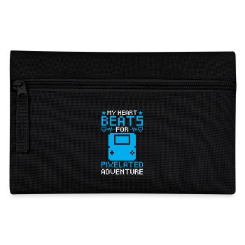 Retro-Gaming liebt Nostalgie-Pixelgrafiken - Federtasche - Schwarz - Vorne