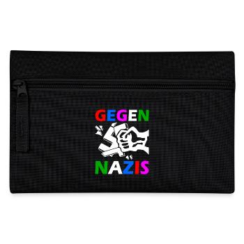 Gegen nazis faust - Federtasche - Schwarz - Vorne