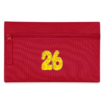 26 Jahre Lustig Käse - Federtasche - Rot - Vorne