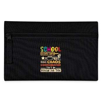 School secretary chaos coordinator - Pencil Case - black - Front