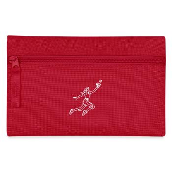 Baseballerin Zeichnung - Federtasche - Rot - Vorne