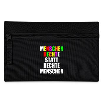 menschenrechte statt rechte menschen - Federtasche - Schwarz - Vorne