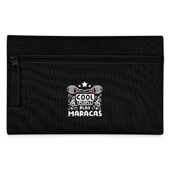Cool people play maracas - Pencil Case - black - Front