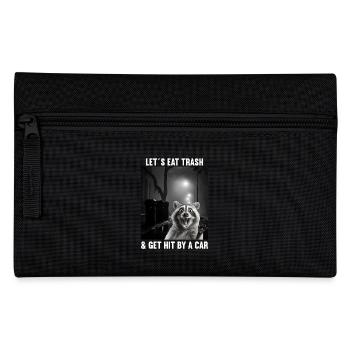 Lets eat Trash and get hit by a Car Raccoon - Pencil Case - black - Front