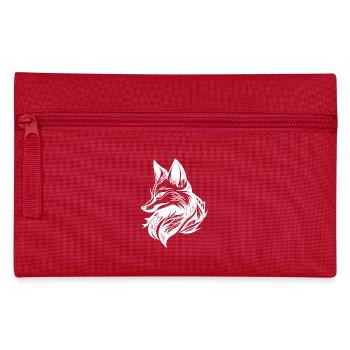 Elegant cunning fox in tattoo ink - Pencil Case - red - Front