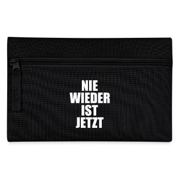 Nie wieder ist jetzt - Federtasche - Schwarz - Vorne