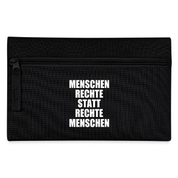 menschenrechte statt rechte menschen - Federtasche - Schwarz - Vorne