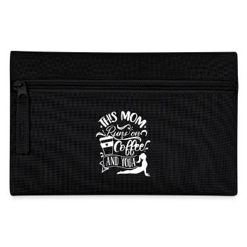 This Mom runs on Coffee and Yoga - Pencil Case - black - Front
