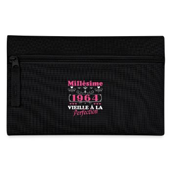Woman Vintage 1964 Gift Birthday Humor - Pencil Case - black - Front