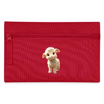 Sheep Lamb Mow Sheep Shepherd Cute Sheep Sheep - Pencil Case - red - Front