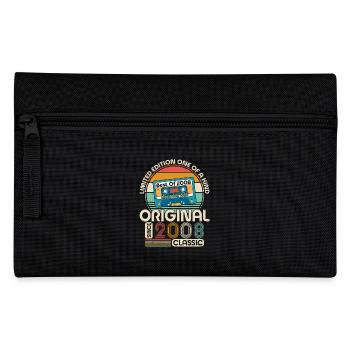Women's 2008 Birthday Gift | Born in 2008 - Pencil Case - black - Front