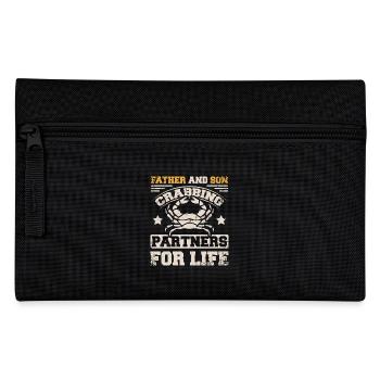 Father and son Crabbing partners for life - Pencil Case - black - Front