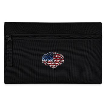 Usa American flag 4th of July Crabbing - Pencil Case - black - Front