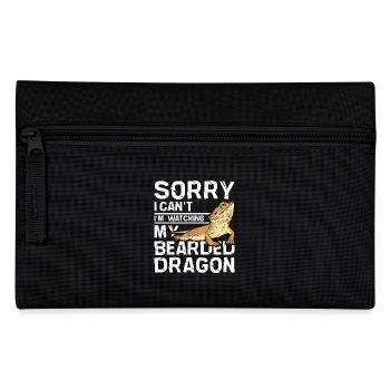 Sorry I can't I'm watching my Bearded dragon - Pencil Case - black - Front