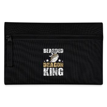 Boy bearded dragon king - Pencil Case - black - Front