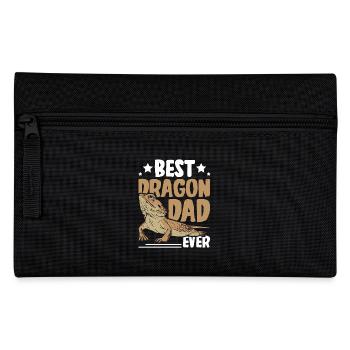 Fathers day Best bearded dragon dad ever - Pencil Case - black - Front