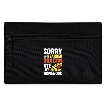 Sorry my bearded dragon ate my homework - Pencil Case - black - Front