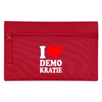 i love demokratie - Federtasche - Rot - Vorne