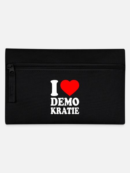 i love demokratie - Federtasche - Schwarz