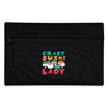 Crazy sushi lady - Federtasche - Schwarz - Vorne