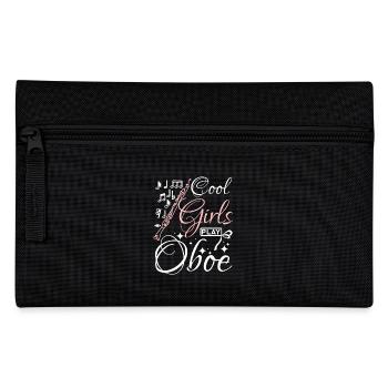 Cool girls play oboe - Pencil Case - black - Front