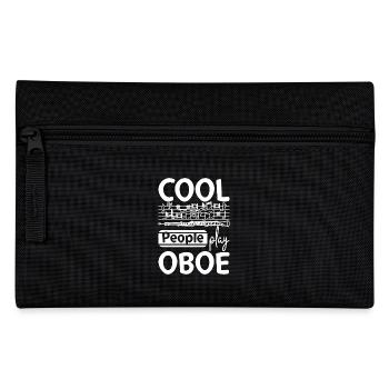 Cool people play oboe - Pencil Case - black - Front