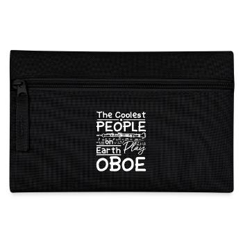 The coolest people on earth play oboe - Pencil Case - black - Front