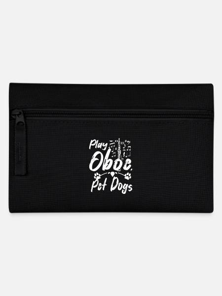 Dog owner Play oboe pet dogs - Federtasche - Schwarz