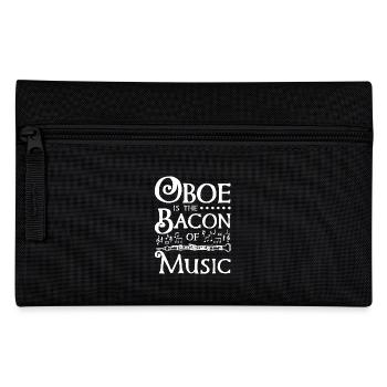 Oboe is the bacon of music - Pencil Case - black - Front