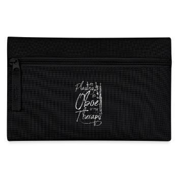 Playing oboe is my therapy - Pencil Case - black - Front