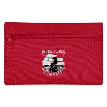In The Saddle I am Free - Horse Lover Gift Idea - Federtasche - Rot - Vorne
