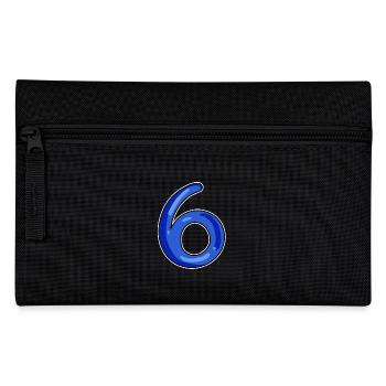 Number 6 Number Dark Blue - Pencil Case - black - Front