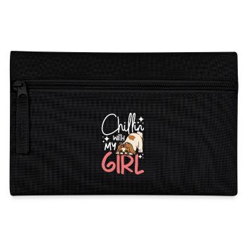 Chillin with my Shih Tzu girl - Pencil Case - black - Front