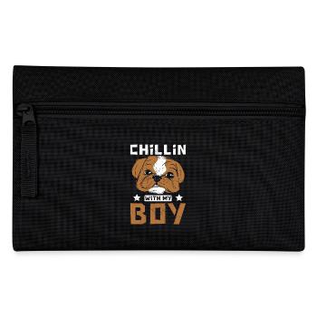 Chillin with my Shih Tzu boy - Pencil Case - black - Front