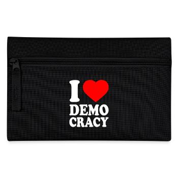 I love democracy - Pencil Case - black - Front