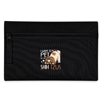 I want to pet all the Shih tzus - Pencil Case - black - Front